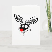Niedlicher lustiger Rudolph, der rot genähte Weihn