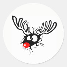 Niedlicher lustiger Rudolph, der rot genähte Weihn