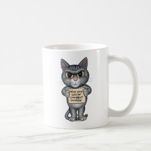Niedlicher lustiger Tabby Cat Cartoon Art Kaffeetasse