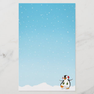 Niedlicher lustiger WinterPenguin Briefpapier