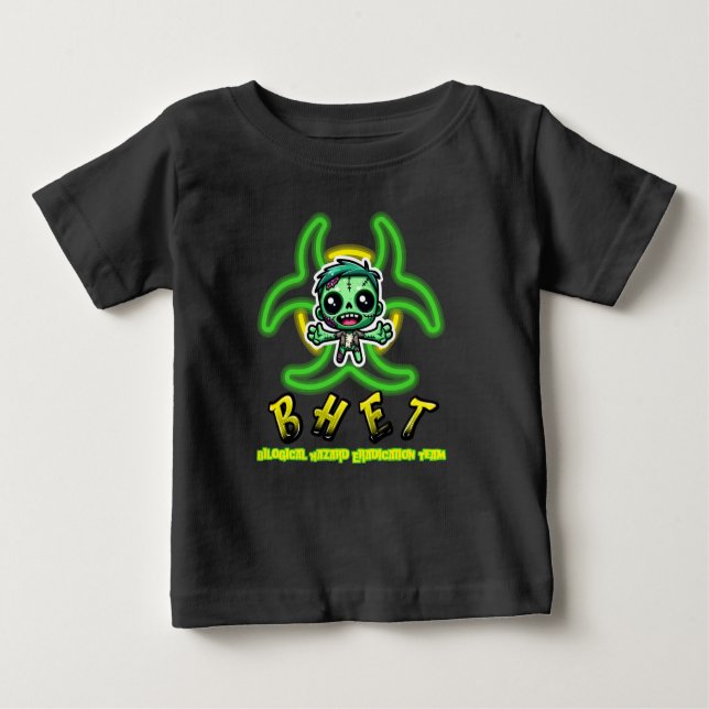 Niedlicher, lustiger Zombie-Abschlag Baby T-shirt (Vorderseite)