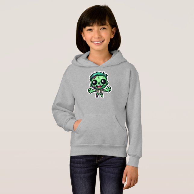 Niedlicher, lustiger Zombie Hoodie (Vorne ganz)