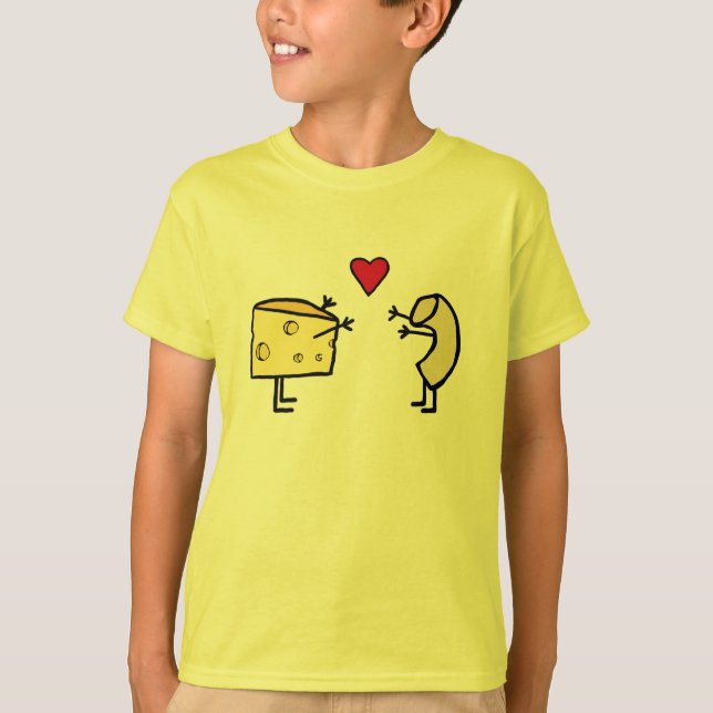 Niedlicher Mac- und Käse-Liebe-T - Shirt (Vorderseite)