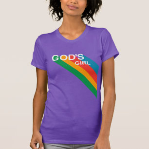Niedlicher Mädchenruinbogen Christlich T-Shirt