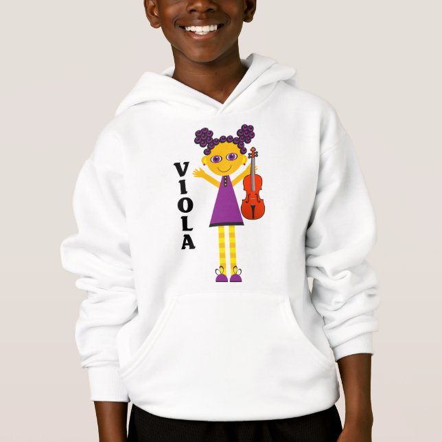 Niedlicher MädchenViolaHoodie Hoodie (Vorderseite)