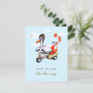 Niedlicher magischer Storch auf Scooter Funny Gend