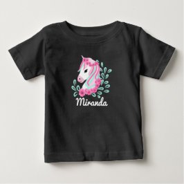 Niedlicher magischer Unicorn-Name Baby T-shirt