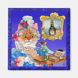 Niedlicher Magnet Katze Königin Marie Antoinette