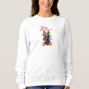 Niedlicher Malinois Dog Yappy Weihnachten Sweatshirt