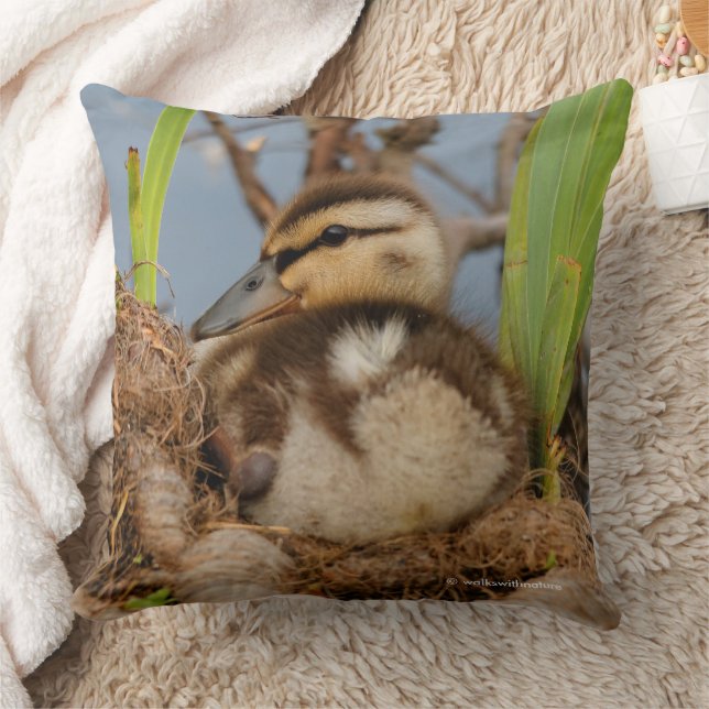Niedlicher Mallard Duckling Baby Bird Kissen (Decke)