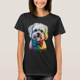 Niedlicher maltesischer Hund auf maltesischem Hund T-Shirt