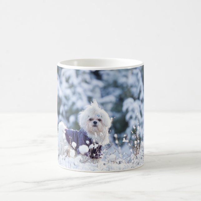 Niedlicher maltesischer Hund Tasse (Mittel)