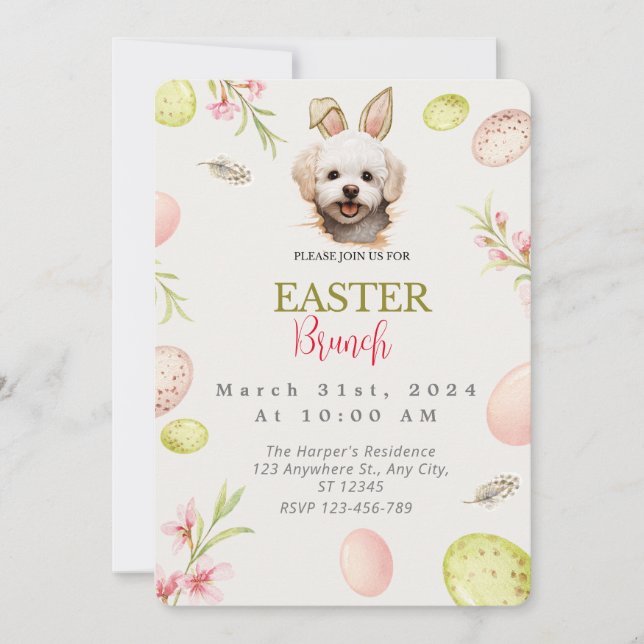 Niedlicher maltesischer Ostern Einladung (Vorderseite)