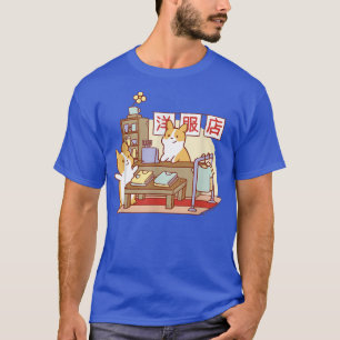 Niedlicher Mama-Vater für japanisches Corgi T-Shirt