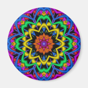 Niedlicher Mandala Geburtstagmagnet mit Text Magnet