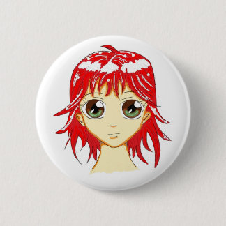 Niedlicher Manga Mädchen-Knopf Button