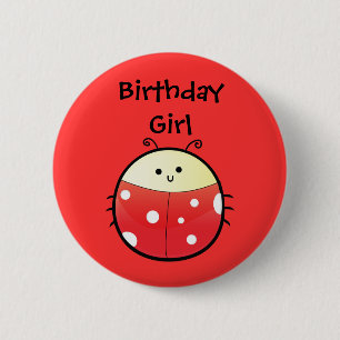Niedlicher Marienkäfer Button