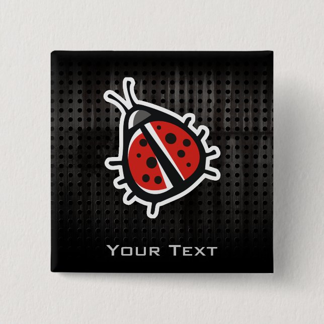 Niedlicher Marienkäfer; Cool Button (Vorderseite)