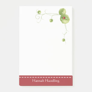 Niedlicher Marienkäfer-personalisierte Post-it Klebezettel