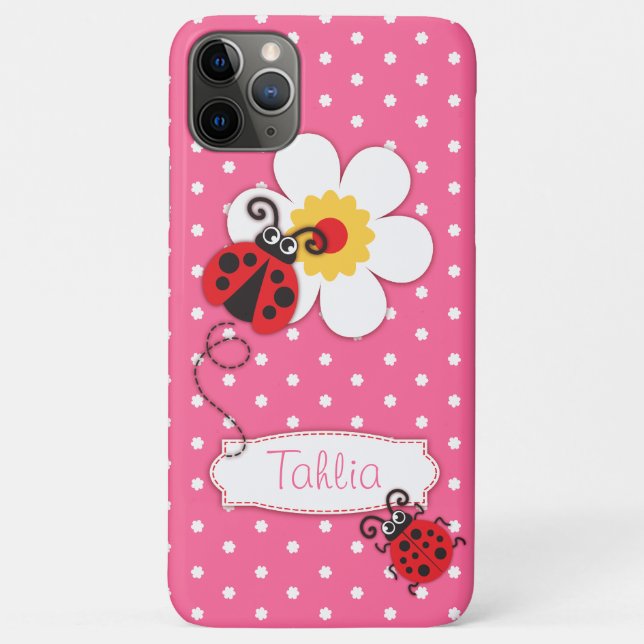 Niedlicher Marienkäfermädchenname lila iphone Case-Mate iPhone Hülle (Rückseite)