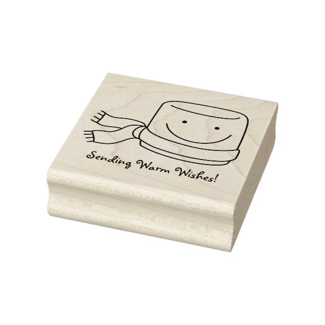 Niedlicher Marshmallow-Urlaub oder Weihnachtskauts Gummistempel (Stempel)