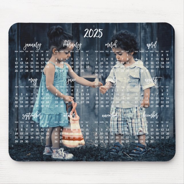 Niedlicher Maus-Pad-Foto-Kalender 2025 Mousepad (Vorne)