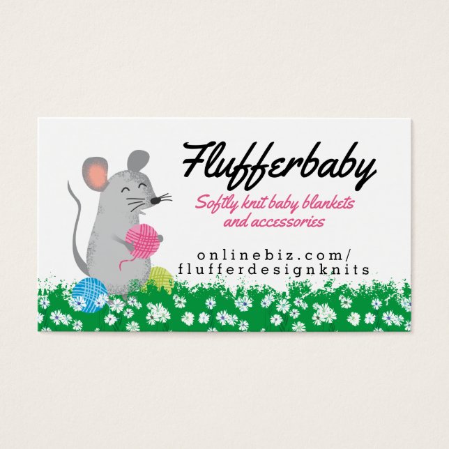 Niedlicher Mauskrug zum Stricken von hoteleigenen  (Vorderseite)