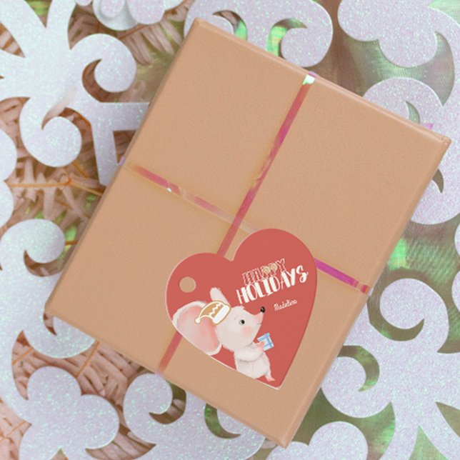 niedlicher Mausurlaub Geschenkanhänger (Von Creator hochgeladen)