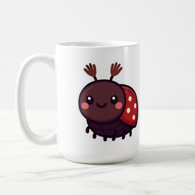 Niedlicher May-Käfer - Kawaii-Waldarm Kaffeetasse (Links)