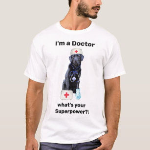 Niedlicher medizinischer Hund Beruflich Super Doct T-Shirt