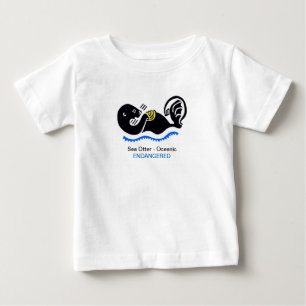 Niedlicher Meeresotter - bedrohte Tiergrafik Baby T-shirt