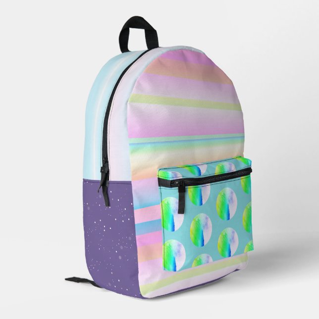 Niedlicher mehrfarbiger Rucksack (Rückseitige Ecke links)