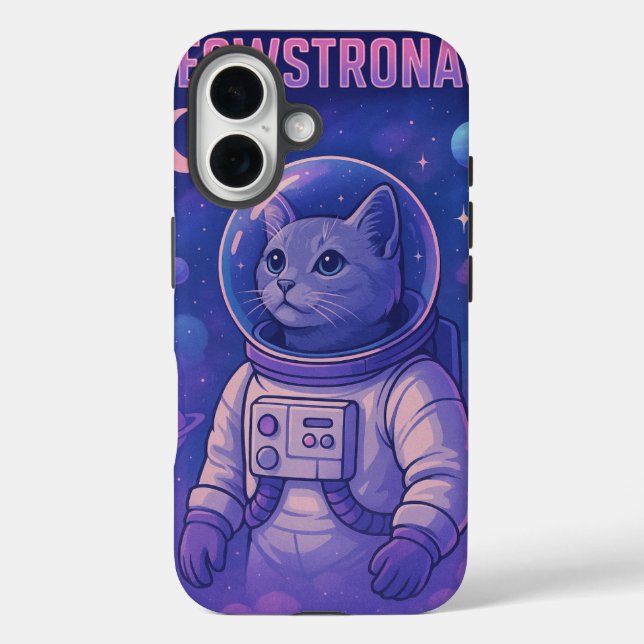 Niedlicher Meowstronaut iPhone Case - Funny Space  (Rückseite)