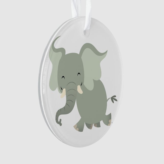 Niedlicher Merry-Cartoon Elephant Akrylendekor Ornament (Vorderseite)