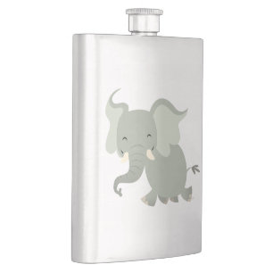 Niedlicher Merry Cartoon Elephant Classic Flask Flachmann