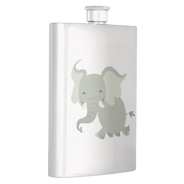 Niedlicher Merry Cartoon Elephant Classic Flask Flachmann (Rechts)