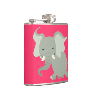 Niedlicher Merry Cartoon Elephant Hip Flask Flachmann