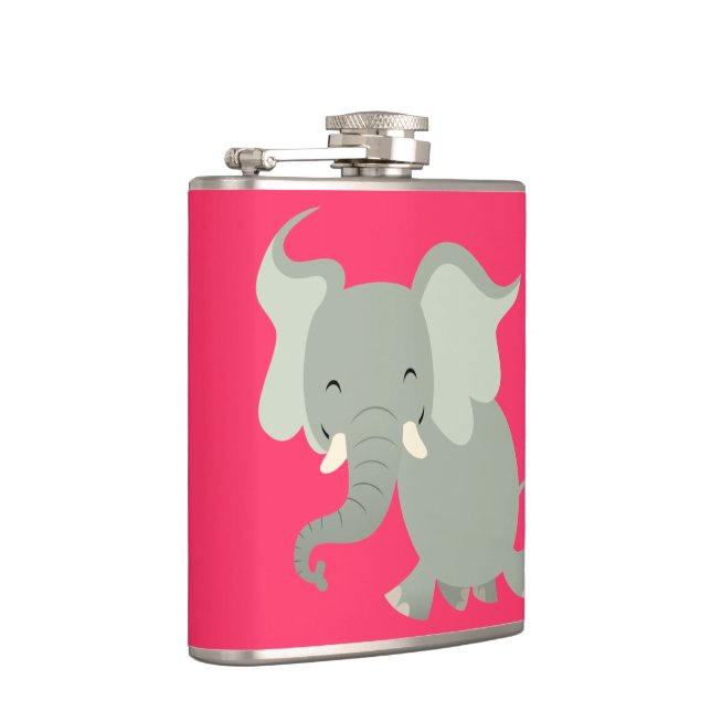 Niedlicher Merry Cartoon Elephant Hip Flask Flachmann (Rechts)