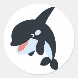 Niedlicher Merry Cartoon Killer Whale Sticker