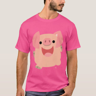 Niedlicher Merry Cartoon Pig T - Shirt