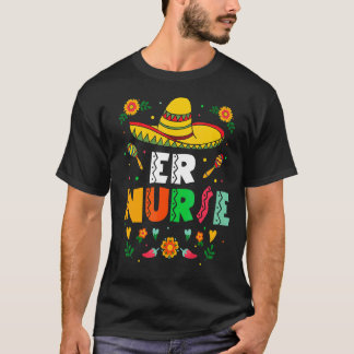 Niedlicher mexikanischer Er Nurse Rn Sombrero Happ T-Shirt