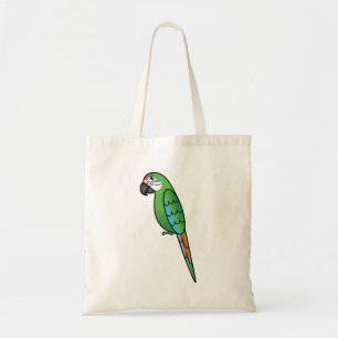 Niedlicher militärischer Cartoon Macaw Parrot Bird Tragetasche