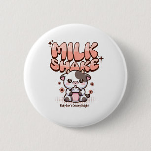 Niedlicher Milkshake Lover Little Calf Frozen Jogh Button