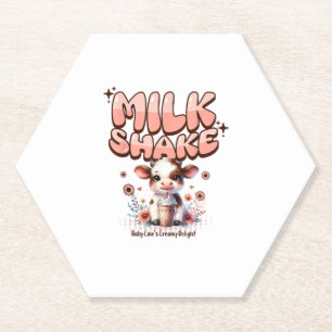 Niedlicher Milkshake Lover Little Calf Frozen Jogh Untersetzer