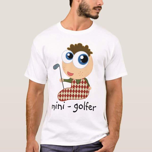 Niedlicher Mini-Golfspieler T - Shirt (Vorderseite)