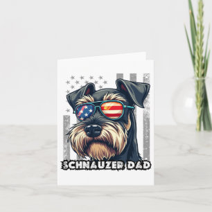 Niedlicher Mini Schnauzer Vater Hundeliebhaber Tag Karte