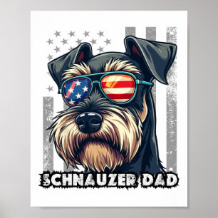 Niedlicher Mini Schnauzer Vater Hundeliebhaber Tag Poster
