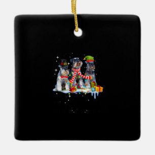 niedlicher Miniaturschnauzer Keramikornament