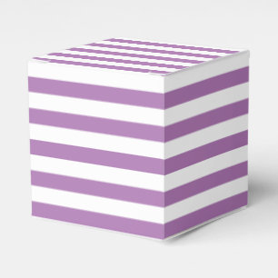 Niedlicher Minimal-Lavendel Lila und weiß gestreif Geschenkschachtel