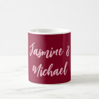Niedlicher Minimalistischer Burgund-Rote Calligraf